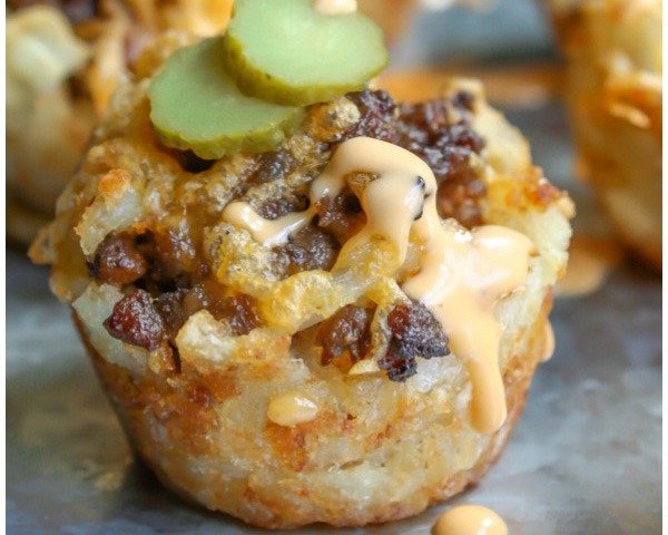 Cheeseburger Tater Tot Cups: Scrumptious Party Food