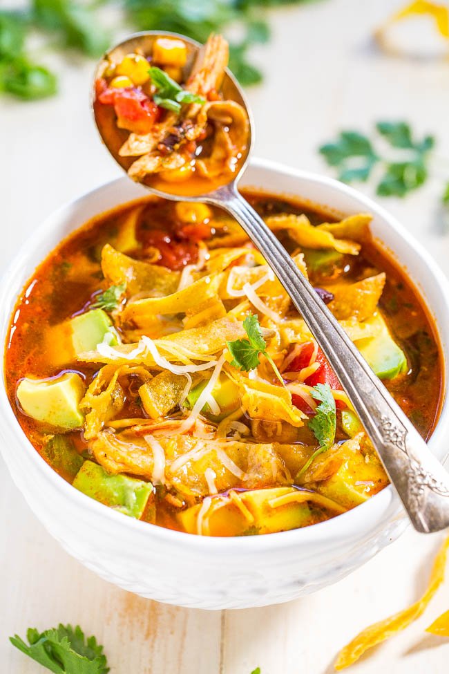 Easy 30-Minute Homemade Chicken Tortilla Soup